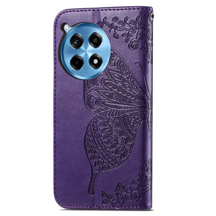 For OnePlus Ace 3 Pro 5G Case PU Leather Wallet Phone Cover Butterfly Pattern