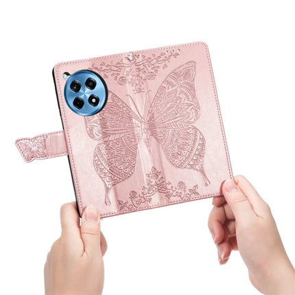For OnePlus Ace 3 Pro 5G Case PU Leather Wallet Phone Cover Butterfly Pattern