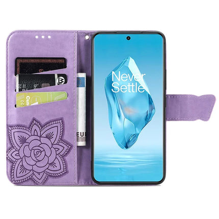 For OnePlus Ace 3 Pro 5G Case PU Leather Wallet Phone Cover Butterfly Pattern