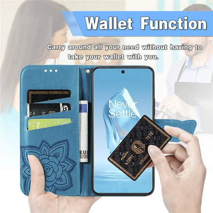 For OnePlus Ace 3 Pro 5G Case PU Leather Wallet Phone Cover Butterfly Pattern