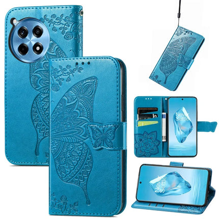 For OnePlus Ace 3 Pro 5G Case PU Leather Wallet Phone Cover Butterfly Pattern