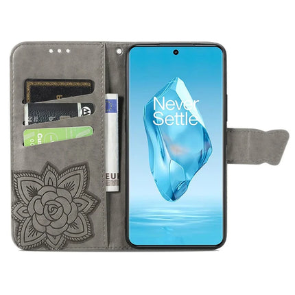 For OnePlus Ace 3 Pro 5G Case PU Leather Wallet Phone Cover Butterfly Pattern
