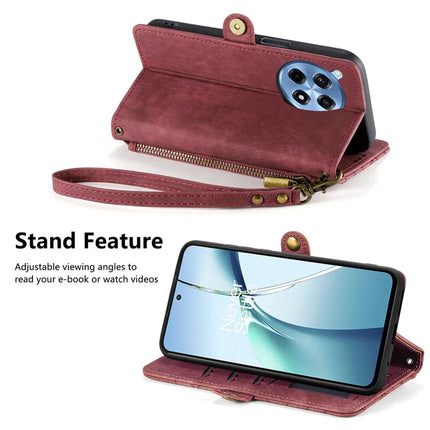 For OnePlus Ace 3 Pro 5G PU Leather Stand Wallet Cover Geometry Imprinted Phone Case