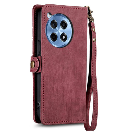 For OnePlus Ace 3 Pro 5G PU Leather Stand Wallet Cover Geometry Imprinted Phone Case
