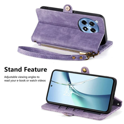 For OnePlus Ace 3 Pro 5G PU Leather Stand Wallet Cover Geometry Imprinted Phone Case