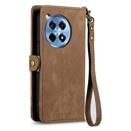 For OnePlus Ace 3 Pro 5G PU Leather Stand Wallet Cover Geometry Imprinted Phone Case