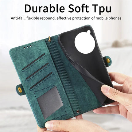 For OnePlus Ace 3 Pro 5G PU Leather Stand Wallet Cover Geometry Imprinted Phone Case