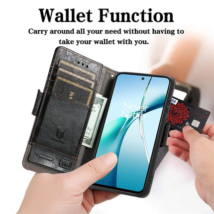 CASENEO 002 Series For OnePlus Ace 3 Pro 5G Case Stand Wallet Splicing PU Leather Cover