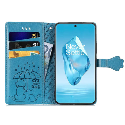 For OnePlus Ace 3 Pro 5G Case Leather Wallet Flip Phone Cover Cute Cat Dog Pattern