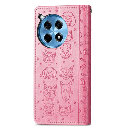 For OnePlus Ace 3 Pro 5G Case Leather Wallet Flip Phone Cover Cute Cat Dog Pattern