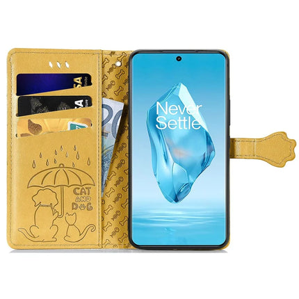 For OnePlus Ace 3 Pro 5G Case Leather Wallet Flip Phone Cover Cute Cat Dog Pattern