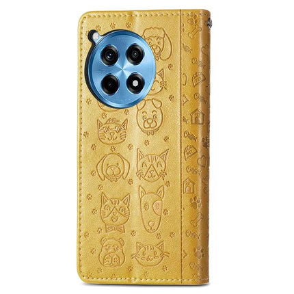For OnePlus Ace 3 Pro 5G Case Leather Wallet Flip Phone Cover Cute Cat Dog Pattern