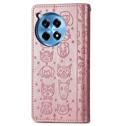 For OnePlus Ace 3 Pro 5G Case Leather Wallet Flip Phone Cover Cute Cat Dog Pattern