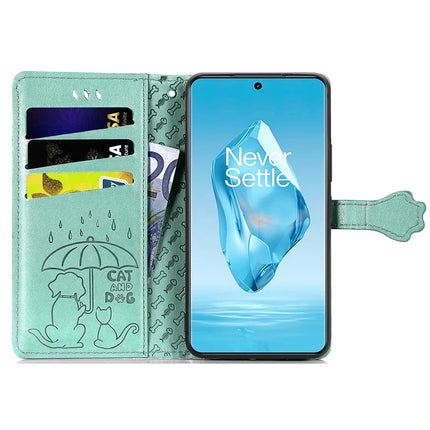 For OnePlus Ace 3 Pro 5G Case Leather Wallet Flip Phone Cover Cute Cat Dog Pattern