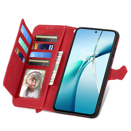 For OnePlus Ace 3 Pro 5G Zipper Wallet Case Flower Imprint PU Leather Phone Cover with Strap