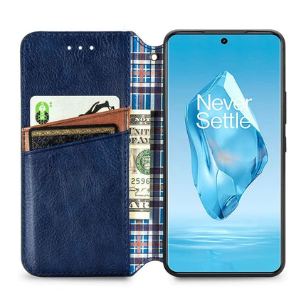 For OnePlus Ace 3 Pro 5G PU Leather Case Rhombus Imprint Wallet Stand Phone Cover