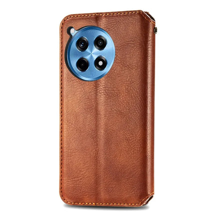 For OnePlus Ace 3 Pro 5G PU Leather Case Rhombus Imprint Wallet Stand Phone Cover