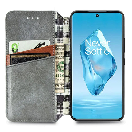 For OnePlus Ace 3 Pro 5G PU Leather Case Rhombus Imprint Wallet Stand Phone Cover
