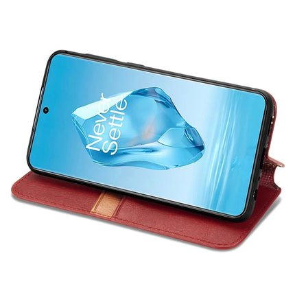 For OnePlus Ace 3 Pro 5G PU Leather Case Rhombus Imprint Wallet Stand Phone Cover