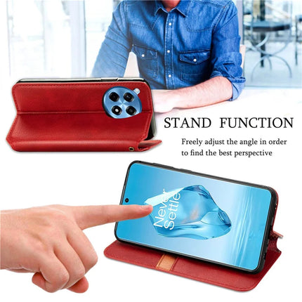 For OnePlus Ace 3 Pro 5G PU Leather Case Rhombus Imprint Wallet Stand Phone Cover