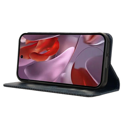 For Google Pixel 9a Leather Case Wallet Stand Retro Texture Phone Cover