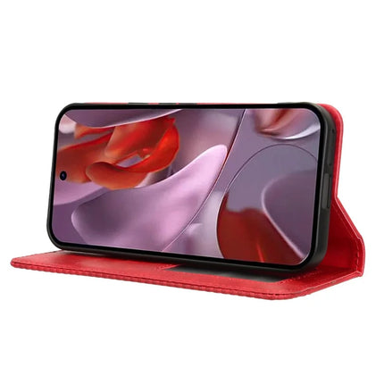 For Google Pixel 9a Leather Case Wallet Stand Retro Texture Phone Cover