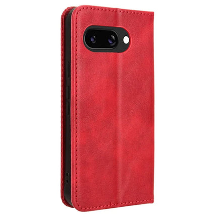 For Google Pixel 9a Leather Case Wallet Stand Retro Texture Phone Cover