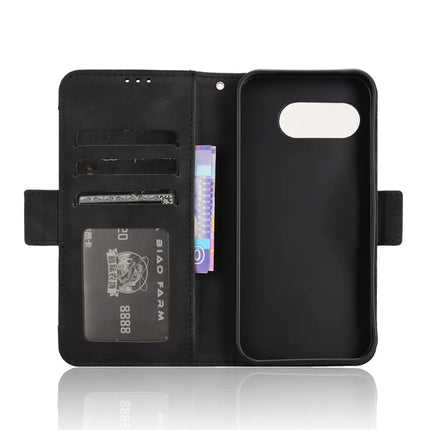 For Google Pixel 9a Leather Case Phone Wallet Cover with Multiple Card Slots