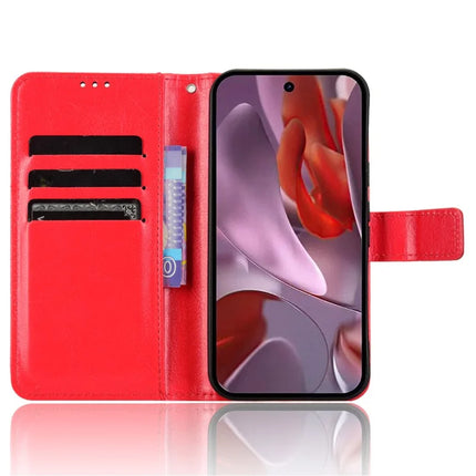 For Google Pixel 9a Case Crazy Horse Texture PU Leather Phone Wallet Cover