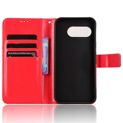 For Google Pixel 9a Case Crazy Horse Texture PU Leather Phone Wallet Cover