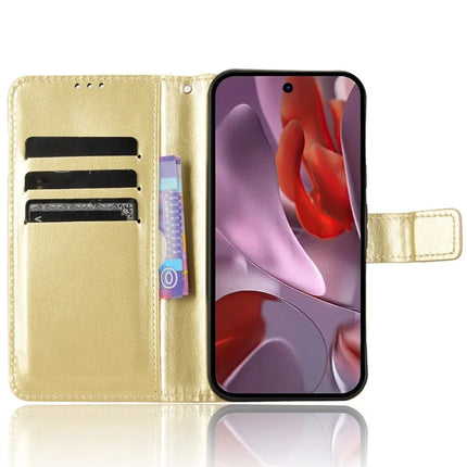 For Google Pixel 9a Case Crazy Horse Texture PU Leather Phone Wallet Cover