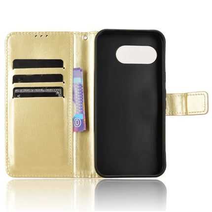 For Google Pixel 9a Case Crazy Horse Texture PU Leather Phone Wallet Cover