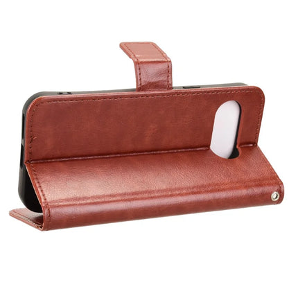 For Google Pixel 9a Case Crazy Horse Texture PU Leather Phone Wallet Cover