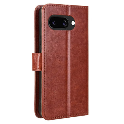 For Google Pixel 9a Case Crazy Horse Texture PU Leather Phone Wallet Cover
