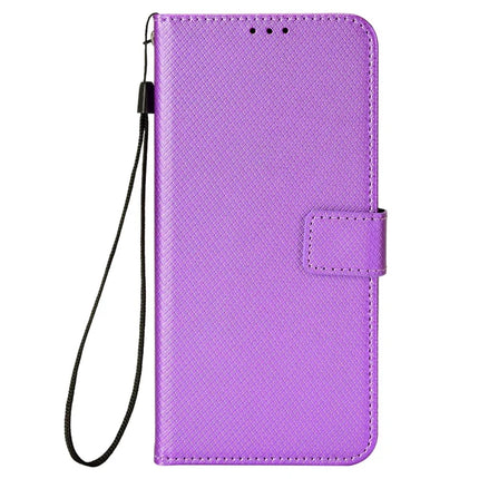 For Google Pixel 9a Case PU Leather Diamond Texture Wallet Phone Cover