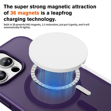 For iPhone 16 Pro Max Magnetic Case Compatible with MagSafe TPU+PC Phone Cover