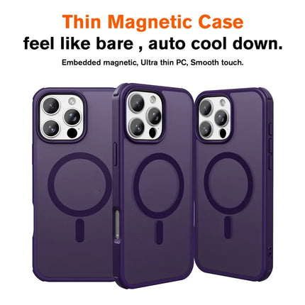 For iPhone 16 Pro Max Magnetic Case Compatible with MagSafe TPU+PC Phone Cover