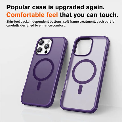 For iPhone 16 Pro Max Magnetic Case Compatible with MagSafe TPU+PC Phone Cover