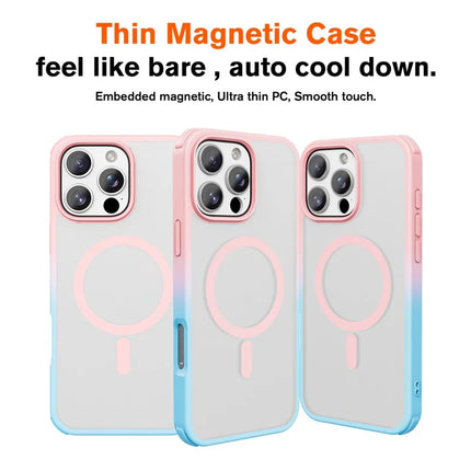 For iPhone 16 Pro Max Magnetic Case Compatible with MagSafe TPU+PC Phone Cover