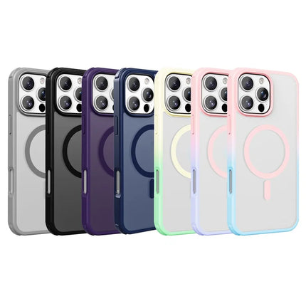 For iPhone 16 Pro Max Magnetic Case Compatible with MagSafe TPU+PC Phone Cover