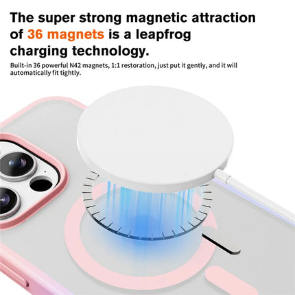 For iPhone 16 Pro Max Magnetic Case Compatible with MagSafe TPU+PC Phone Cover