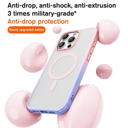For iPhone 16 Pro Max Magnetic Case Compatible with MagSafe TPU+PC Phone Cover