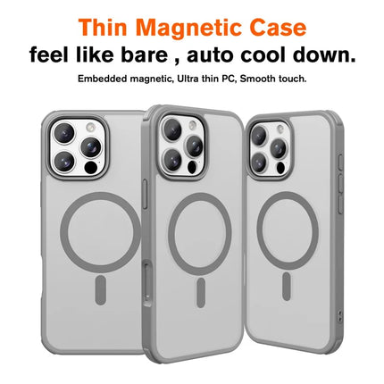 For iPhone 16 Pro Max Magnetic Case Compatible with MagSafe TPU+PC Phone Cover
