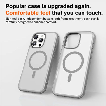 For iPhone 16 Pro Max Magnetic Case Compatible with MagSafe TPU+PC Phone Cover
