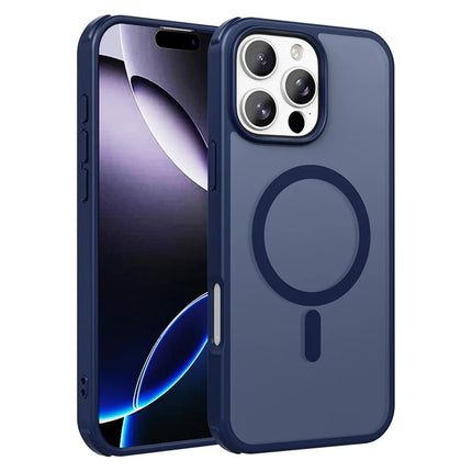 For iPhone 16 Pro Magnetic Case Compatible with MagSafe TPU+PC Phone Cover - Blue