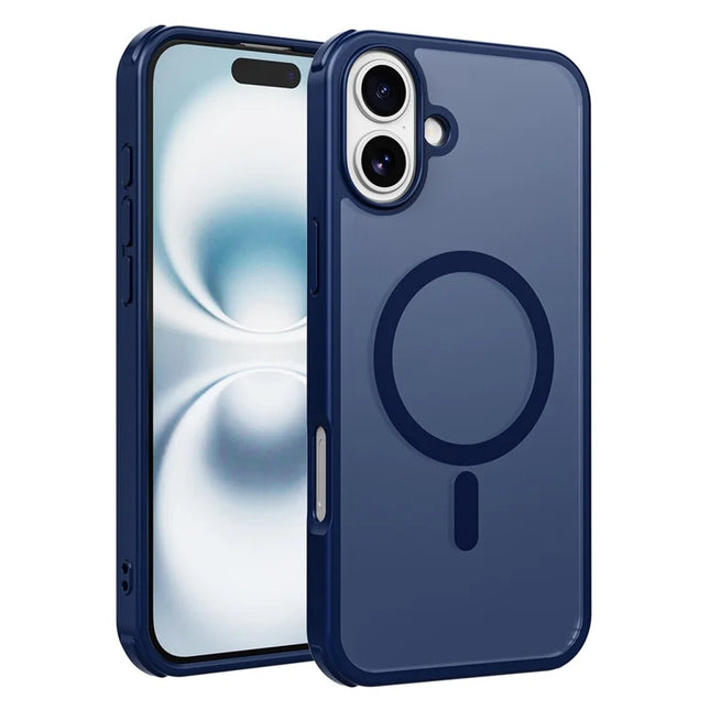 For iPhone 16 Plus Magnetic Case Compatible with MagSafe TPU+PC Phone Cover -  Blue