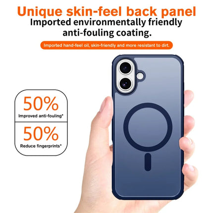 For iPhone 16 Plus Magnetic Case Compatible with MagSafe TPU+PC Phone Cover -  Blue