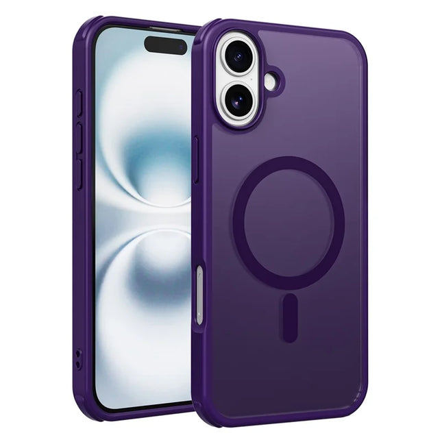 For iPhone 16 Plus Magnetic Case Compatible with MagSafe TPU+PC Phone Cover -  Purple