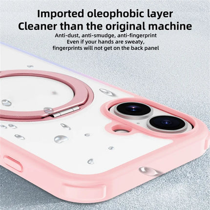 For iPhone 16 Plus Case Compatible with MagSafe Ring Kickstand TPU+PC Back Cover