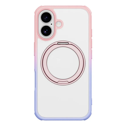 For iPhone 16 Plus Case Compatible with MagSafe Ring Kickstand TPU+PC Back Cover